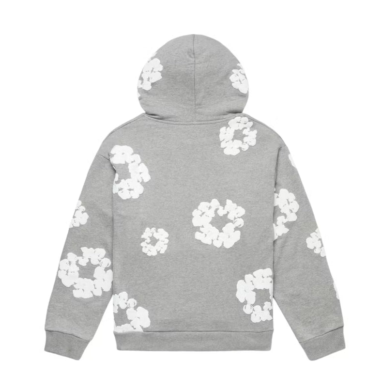 Grey and White Denim Tears Hoodie