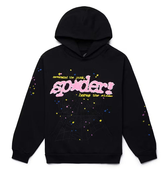 Black and Pink Sp5der Hoodie