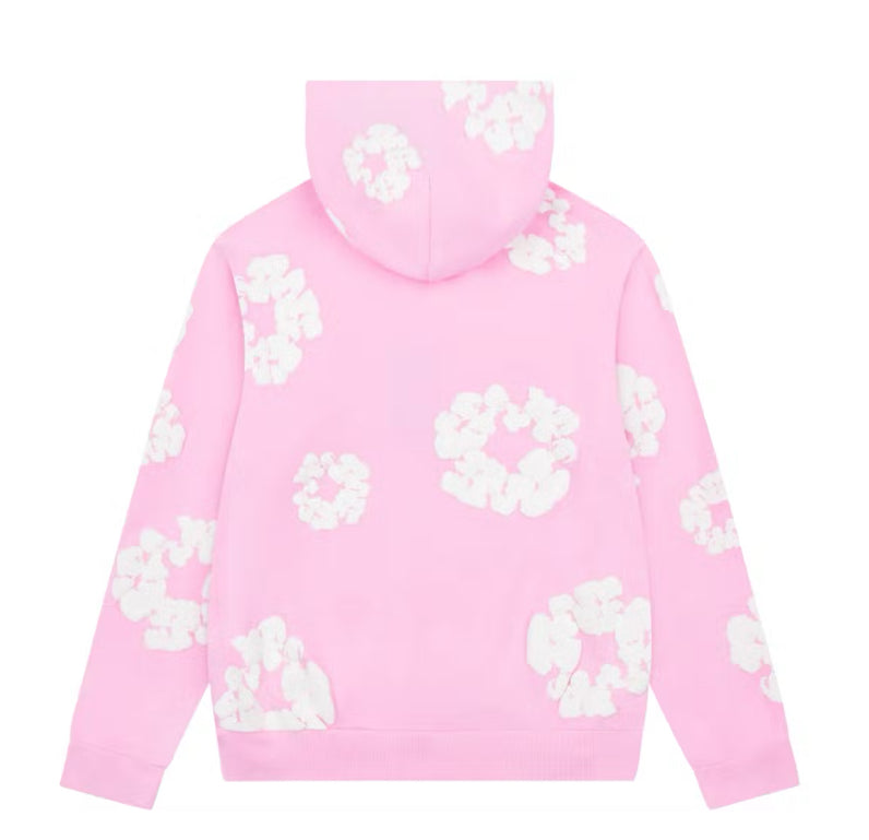 Pink and White Denim Tears Hoodie