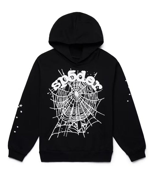 Black and White Sp5der Hoodie