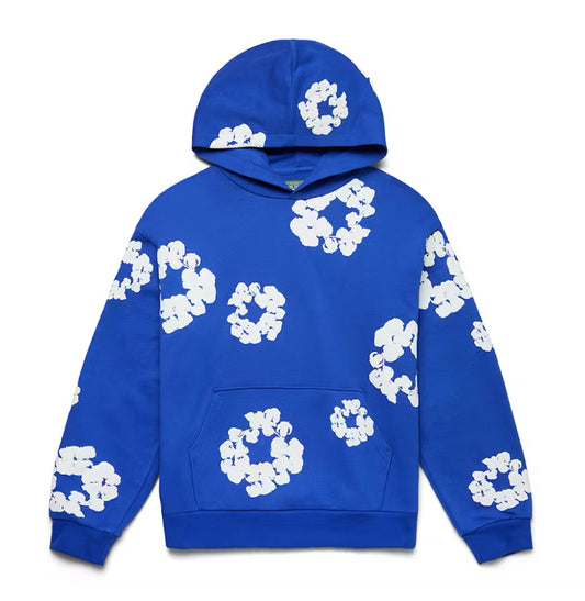 Blue and White Denim Tears Hoodie